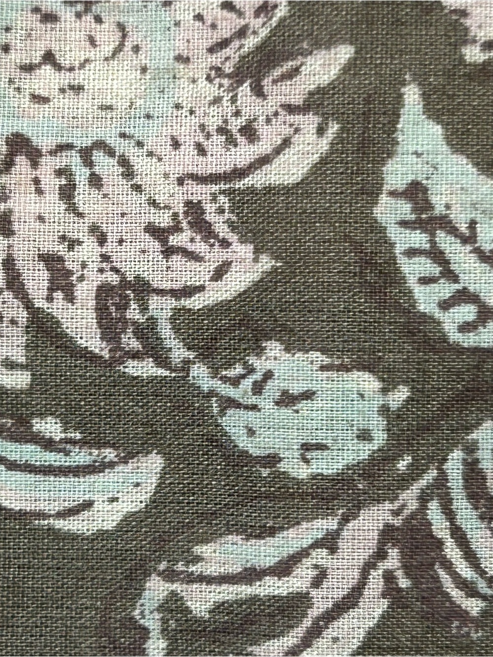 J. Jill Brown White Floral A-Line Pull On Midi Skirt Boho Cottagecore MP - Picture 6 of 6